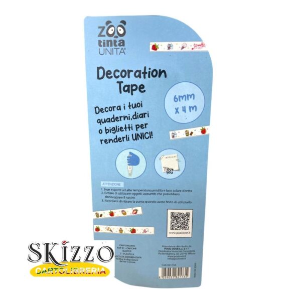 NASTRO DECORATIVO DECORATION TAPE TINTAUNITA ZOO FRUIT COLLECTION