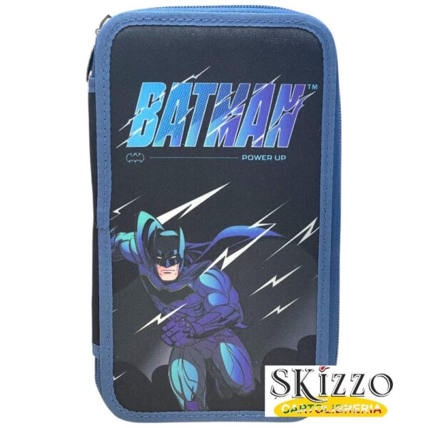 zaino ed astuccio 3 zip batman