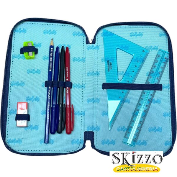 zaino ed astuccio 3 zip batman