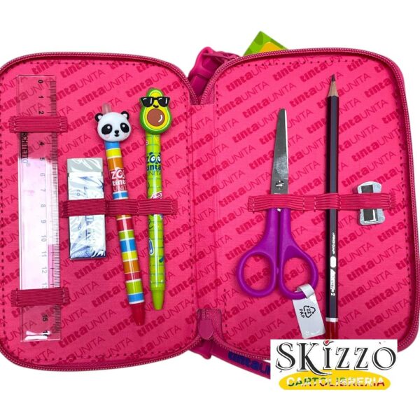 astuccio 3 zip tintaunita zoo