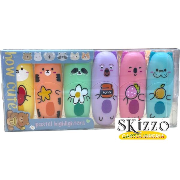 set mini evidenziatori how cute lebez