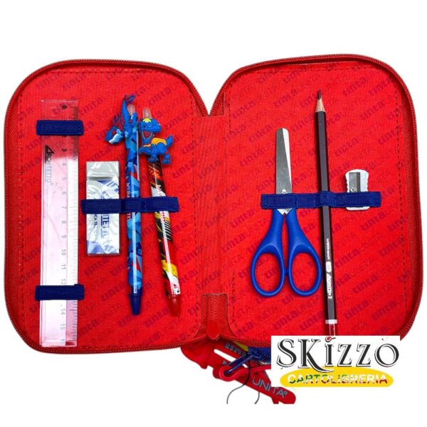61991 astuccio 3 zip young boy shark robot tintaunita