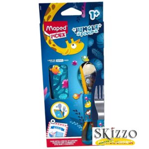 set posate acciaio jungle fever maped