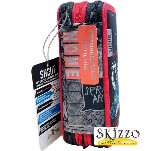 zaino e astuccio 3 zip skate maricart