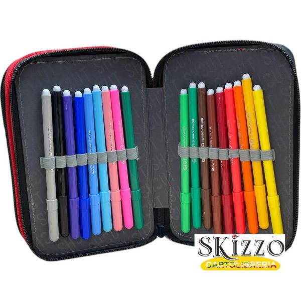 zaino e astuccio 3 zip skate maricart