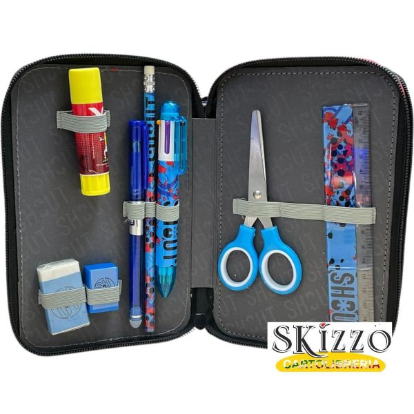 zaino e astuccio 3 zip skate maricart