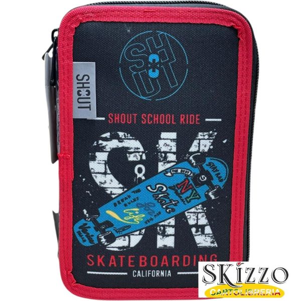 zaino e astuccio 3 zip skate maricart
