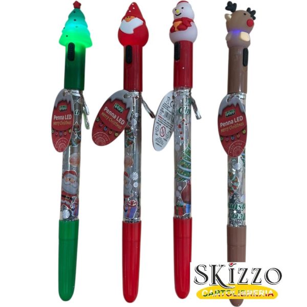 penna natale con luce