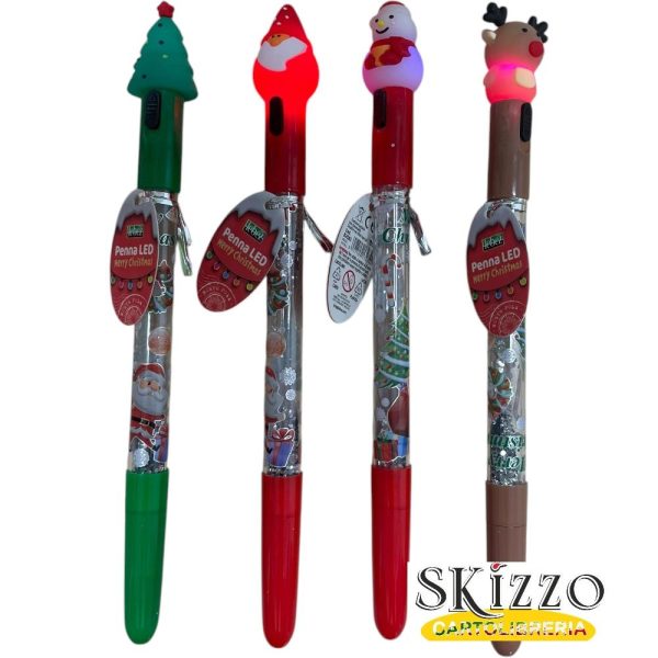 penna natale con luce