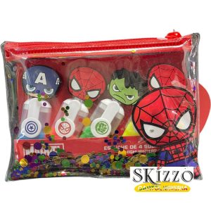set evidenziatori supereroi marvel