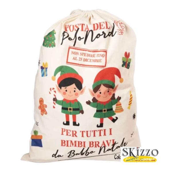 sacca regali babbo natale colourbook