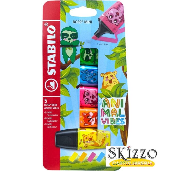evidenziatori animal vibes stabilo